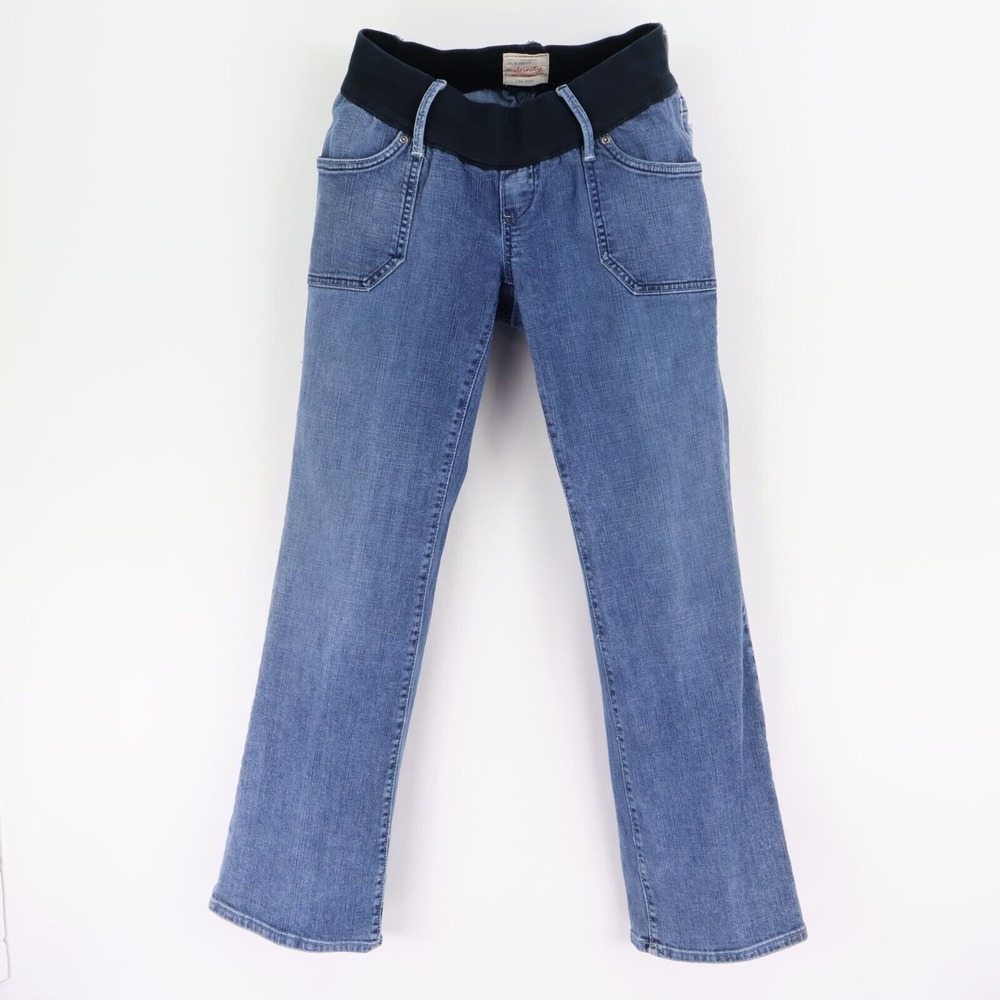 Old Navy Maternity Jeans‎ Low-Rise Womens Size S Blue Black Comfort Waist
